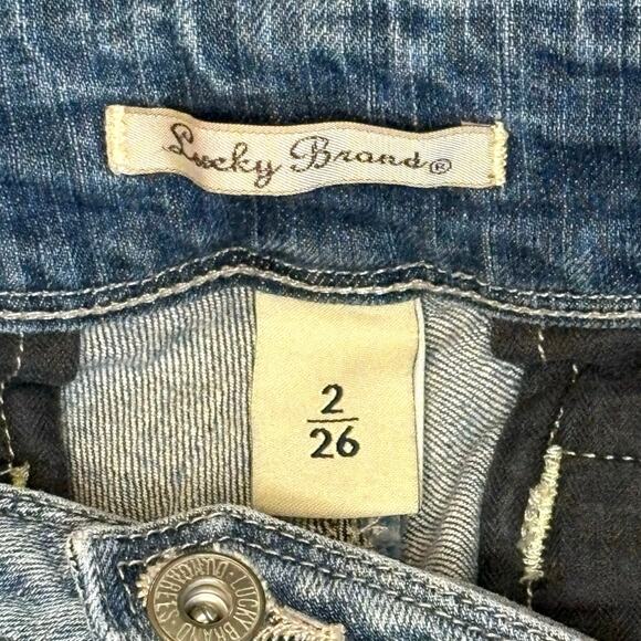 Lucky Brand Y2K Bootleg Jeans 2/26 Medium Wash Low Rise - Picture 7 of 12
